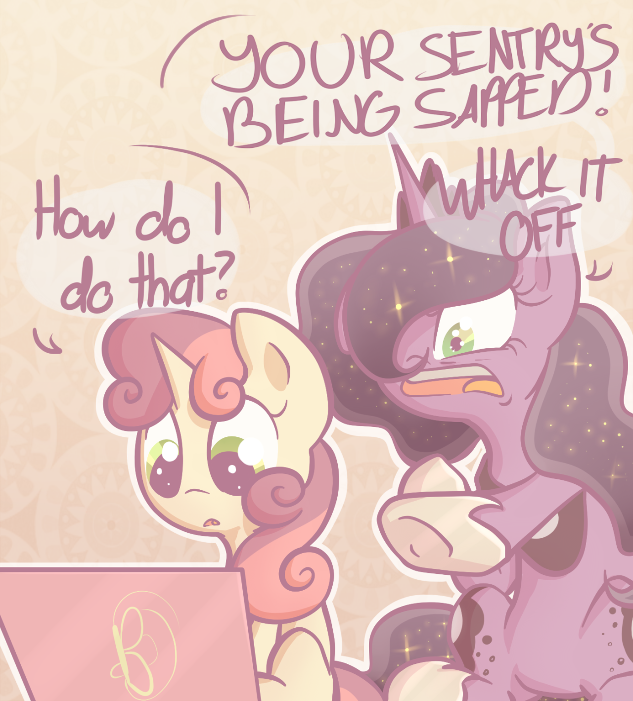 askgamingprincessluna:  go-ask-sweetie-belle:  (feat. @askgamingprincessluna)  &ldquo;Ahhhhh!