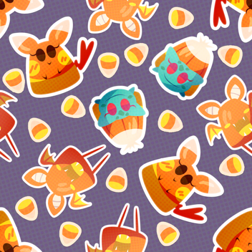pokemonpalooza: Fun, spooky candy corn Pokemon backgrounds! How delicious! Even though I don’t
