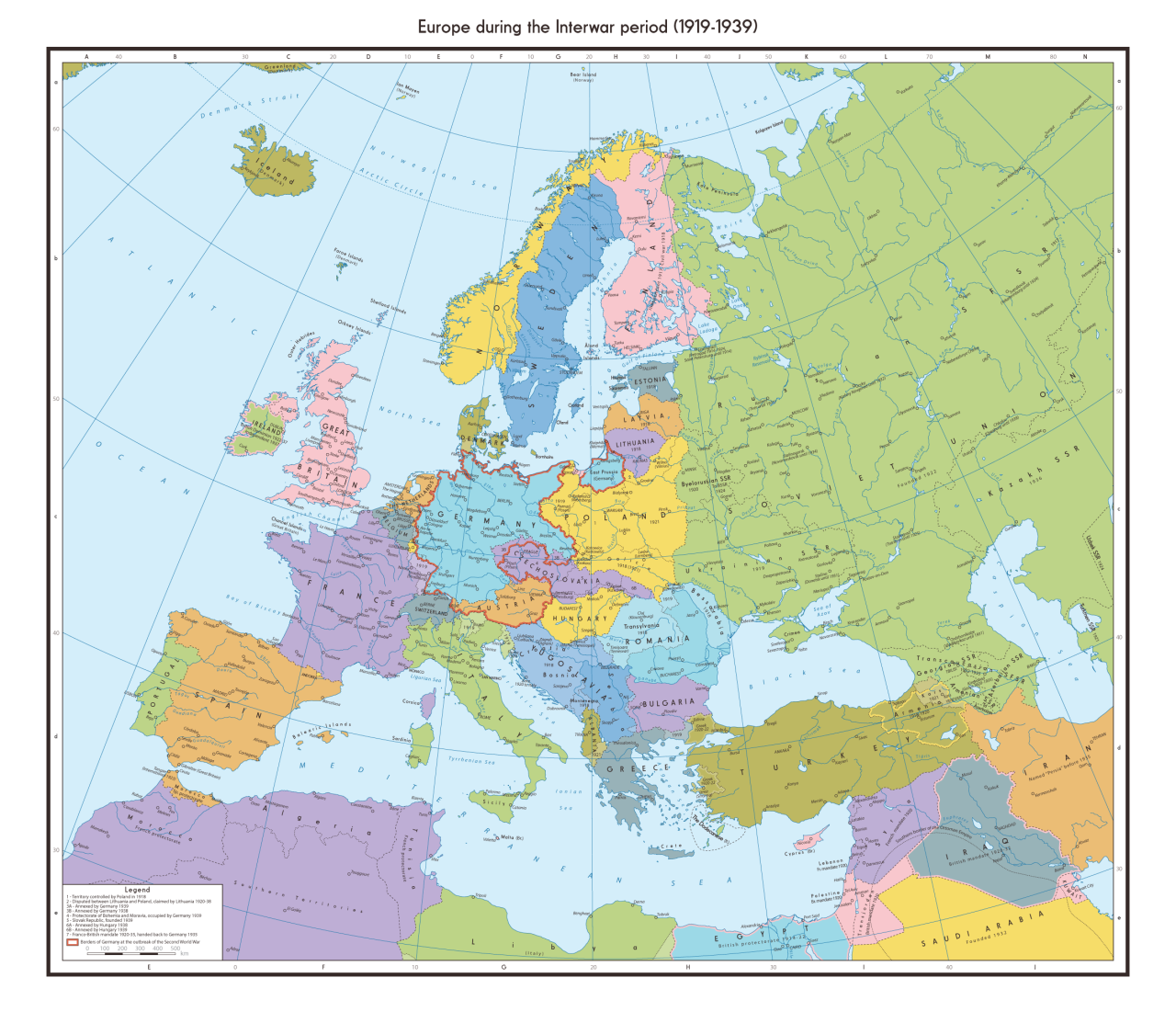 Europe’s shifting borders, interwar period, - Maps on the Web
