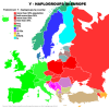 Y-haplogroups in Europe. Data from here.