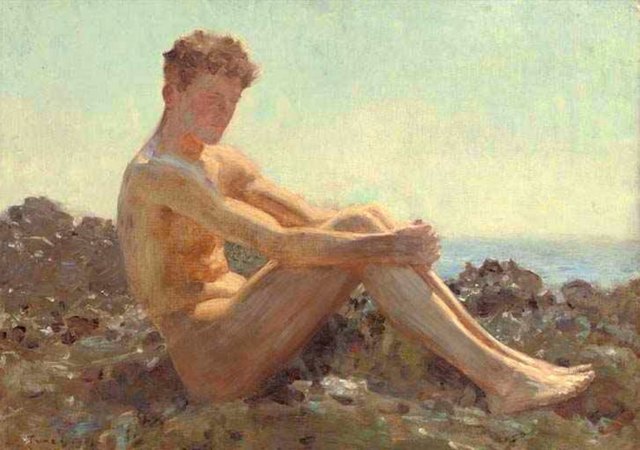 hydrogen12:Henry Scott Tuke - The Sunbather,