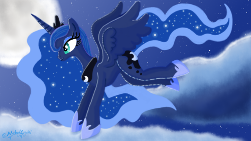 theponyartcollection:  Lunar Night by ~MelodyCrystel