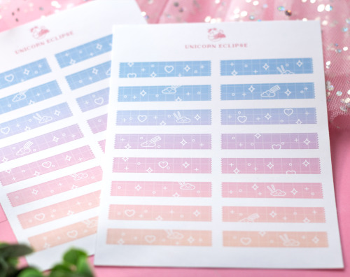 we made another version of the gradient washi tape stickers! this has been a popular item in our sho