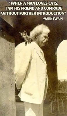 exp3ctopatr0num:  setbabiesonfire:  I really like how obsessed with cats Mark Twain was.  I can relate to Mr. Twain.