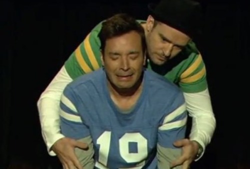 justinfallonjimmytimberlake:Jimmy Photo Challenge Day 13: Bromance with JT