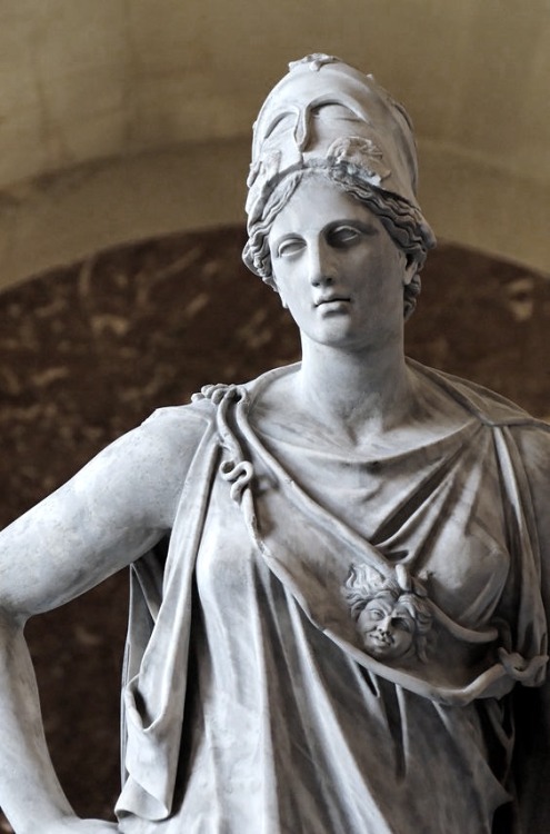 gods-of-europe:- Athena pacifique, Copie romaine d'un original grec Louvre, Paris