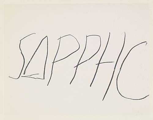 philoclea:  Cy Twombly. Sappho.