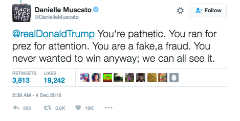 thelittlefae:  micdotcom: One woman delivered the perfect response to Donald Trump’s Twitter meltdown about SNL. A little louder for the people in the back, please.  Man I hope Alec Baldwin wins awards for his impersonations