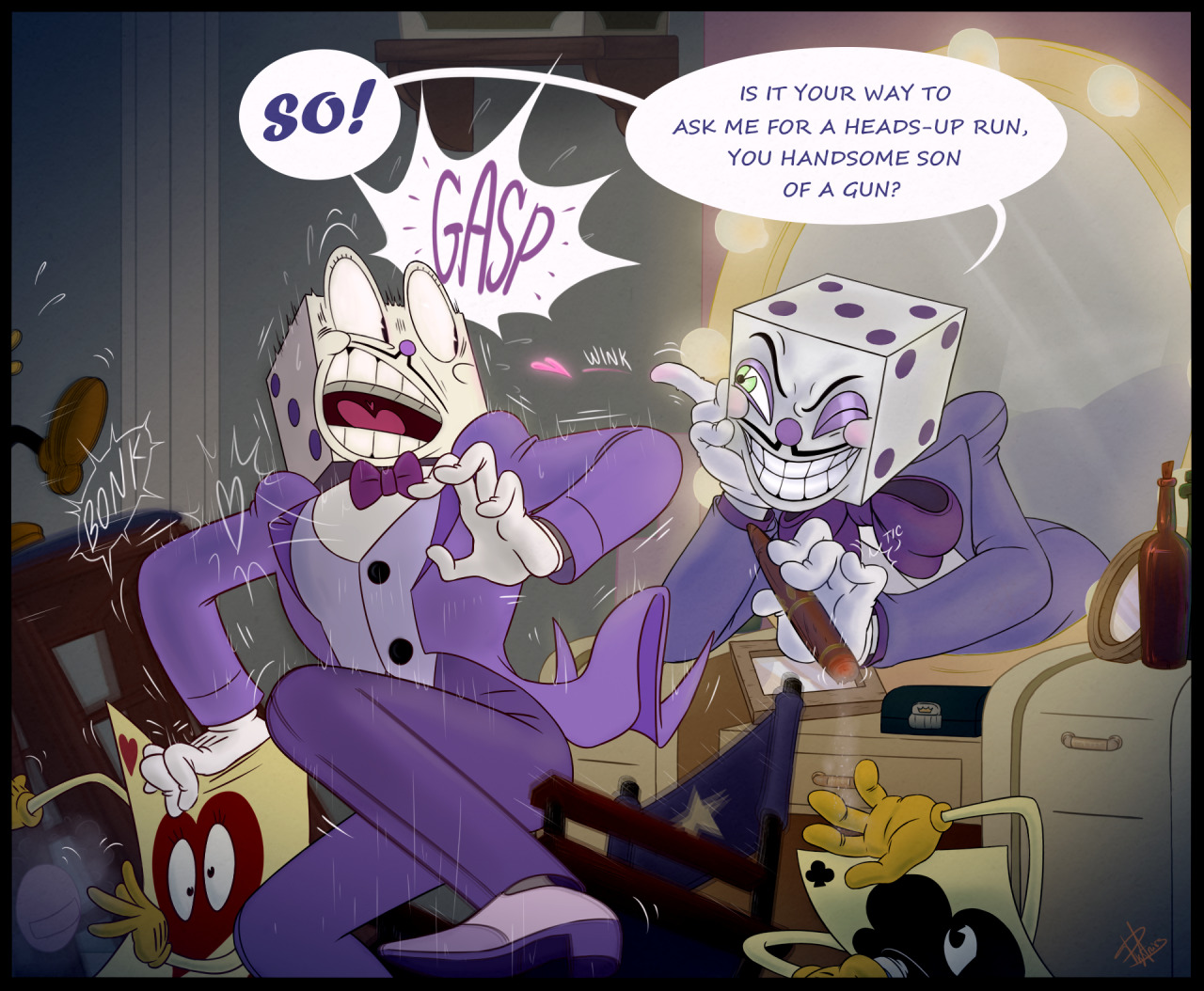 POV: King Dice finds fanarts that were made by his simps (not trying to be  rude it's just a joke 🙂) : r/Cuphead