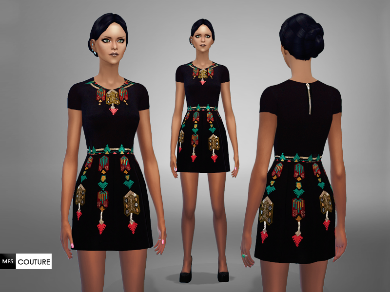 Missfortunesims Mf Sims Melanie Dress Emily Cc Finds