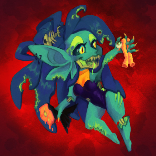 A fishy, zombie Ceto for Halloween!