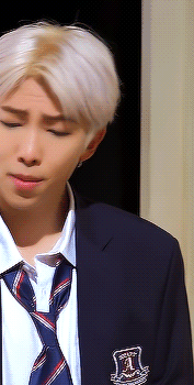 NAMJOONS BIRTHDAY COUNTDOWN: 27 DAYS TO 27 (with @kkulmoon ): DAY 11: Namjoon + Platinum Blonde Hair[cr.