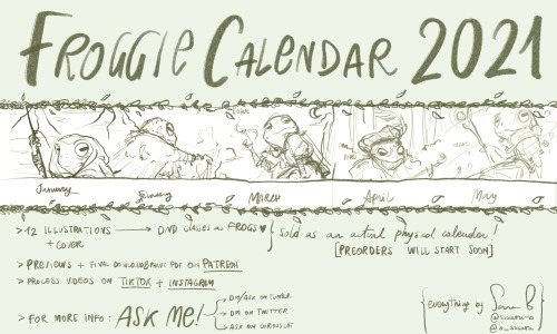 Froggie Calendar 2021 is officially A Project!Links:— Patreon— Twitter— CuriousCat— TikTok— Instagra