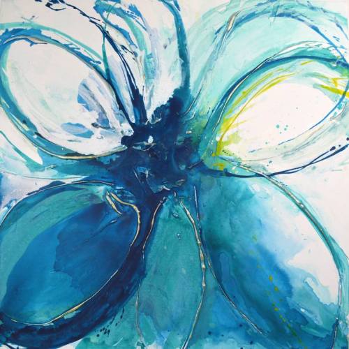 abstract-dimension: blue orchid (by Caroline Ashwood)
