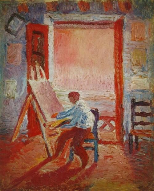 salvadordali-art:    Self-Portrait in the Studio, 1919 Salvador Dali    