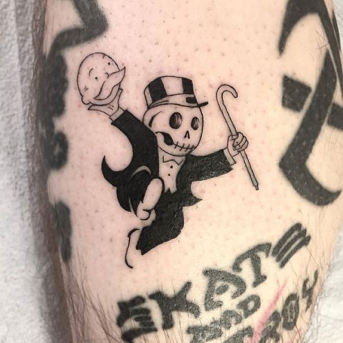 Tattoo Snob • Rich Uncle Pennybags tattoo by @cliftonwcarterjr,...