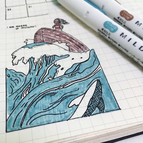 kuroristudies:Sneak peek of my July spread. I was going for a (subtle?) Moana theme and was super pl