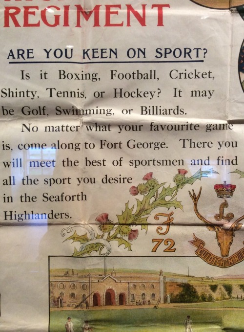 ARE YOU KEEN ON SPORT? Recruitment poster for the ‘Great War’