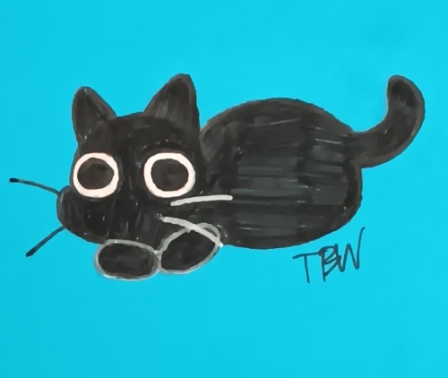 I Doodled A Kiggie At Work For My Enbyloved :]