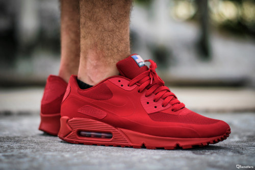 sweetsoles:  Nike Air Max 90 Hyperfuse ‘Independence Day’ Red (by Renaters)