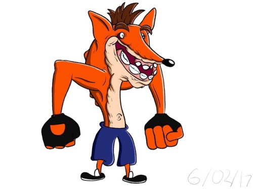 I Drew Crash Bandicoot While I Was Getting My Hair Done Today
