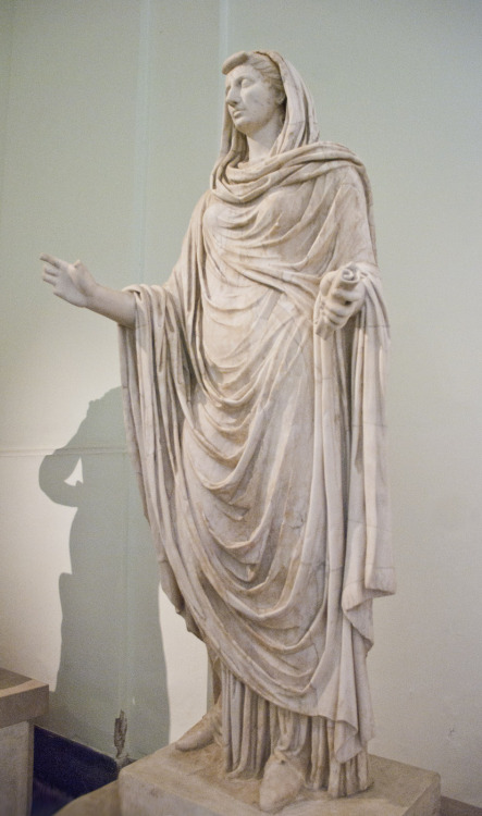 myglyptothek:Statue of Octavia. Early I century AD. Marble. Museo Archeologico Nazionale di Napoli. 