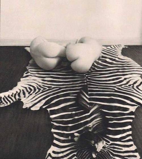 Karin Székessy Two Nudes on Zebra Rug, (printed)1969