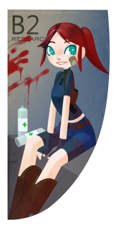 mochachino:  (full-view for the non-crappy resolution version) a smol and quick claire redfield (pos