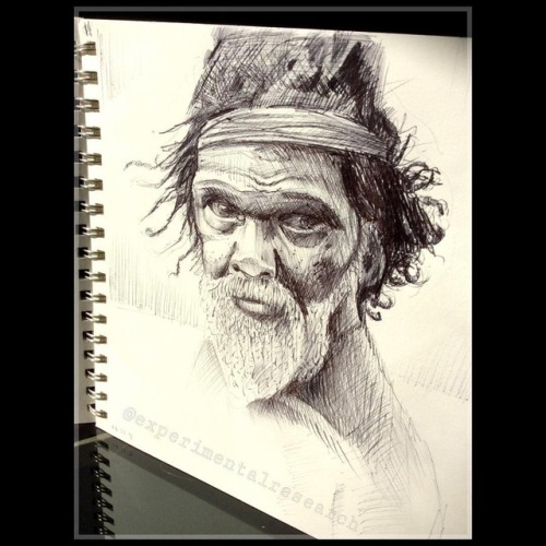 Sketch from last night. #pensketch #ballpointpenart #drawing #aboriginal #shaman #sketchbook #avl #a