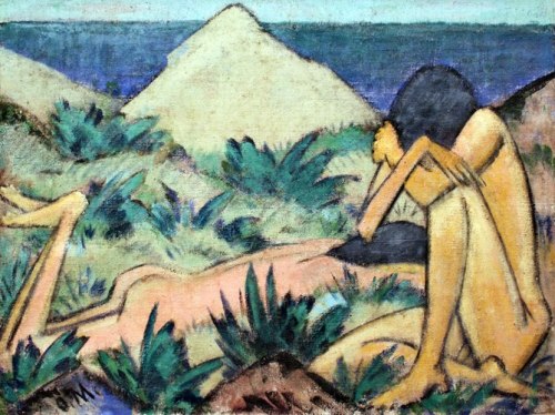 Nudes in the Dunes, 1919, Otto Muellerhttps://www.wikiart.org/en/otto-mueller/nudes-in-the-dunes-191