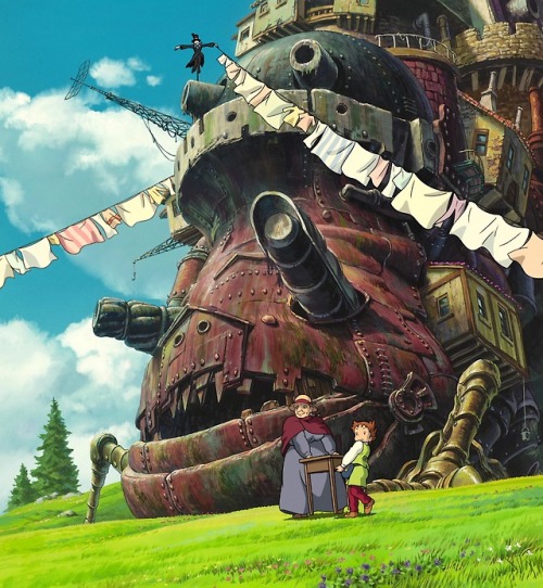 ghibli-collector:Hayao Miyazaki’s Anime Blueprint Layouts - Howl’s Moving Castle (2004)