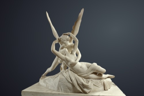 Antonio Canova's sculpture Psyche Revived by Cupid&rsquo;s Kiss