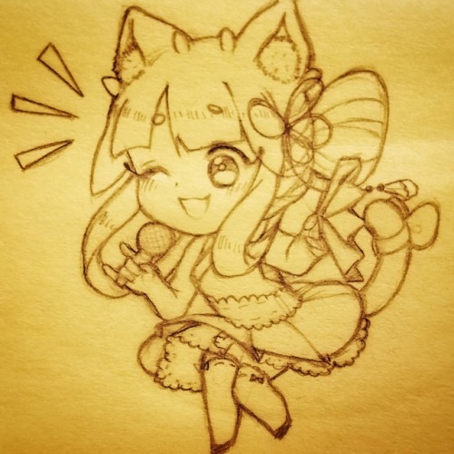 Another doodle~♡ For some reason I really like to draw on things like sticky notes PFFFT