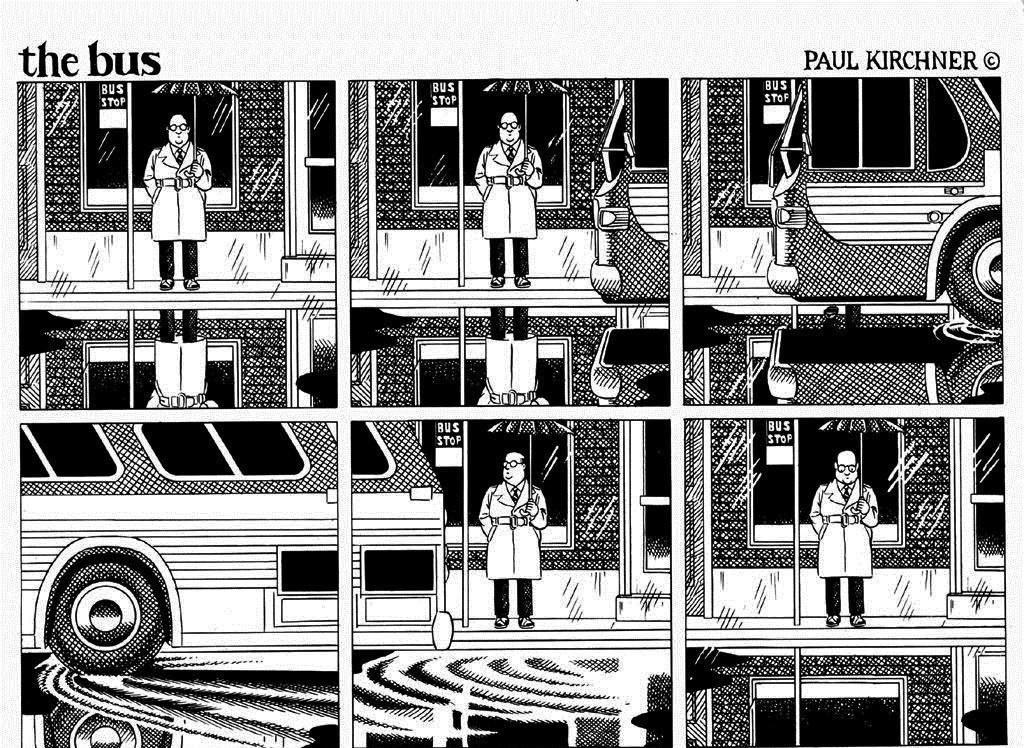 theillustratedarchives: Assorted strips from The Bus, by Paul Kirchner. omg there’s