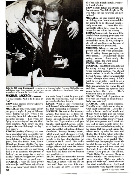 the michael jackson nobody knows, ebony magazine (dec ‘84)story by robert e. johnson