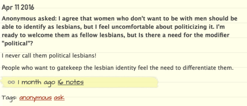 sun-lesbian: heirloomparasite: heirloomparasite: nobody. knows. what a lesbian is!! what’s a l
