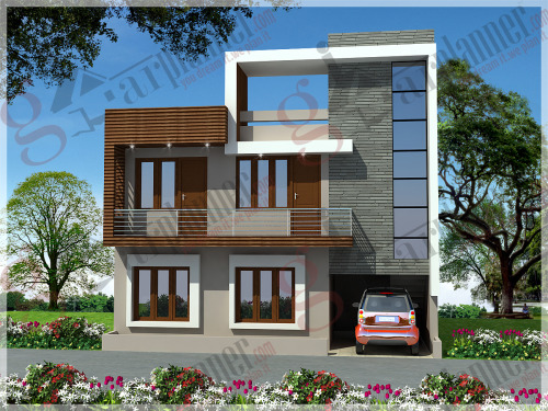 Projects Accomplished by GharPlanner (Elevation )Residential building at Hyderabad, Jabalpur, Banglo