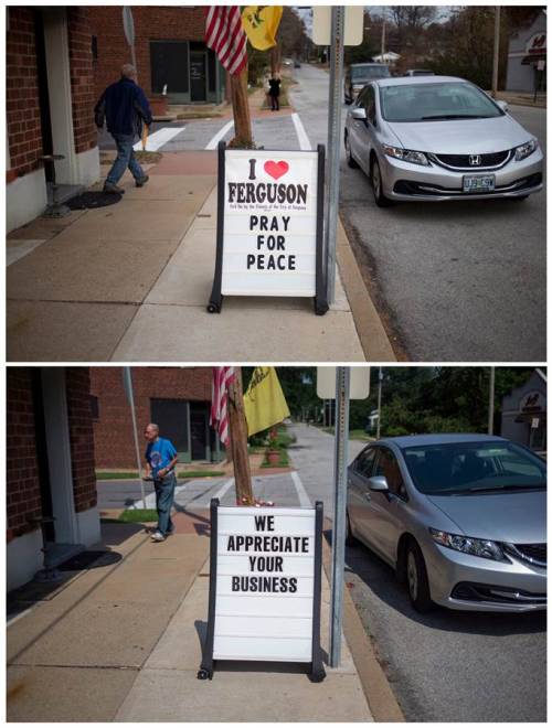 the-gasoline-station:  Ferguson: One Year LaterAdrees Latif revisits the sites where he documented the social unrest in the months following the fatal shooting of Michael Brown one year ago.Pictures: Adrees Latif / ReutersSource: NBC News