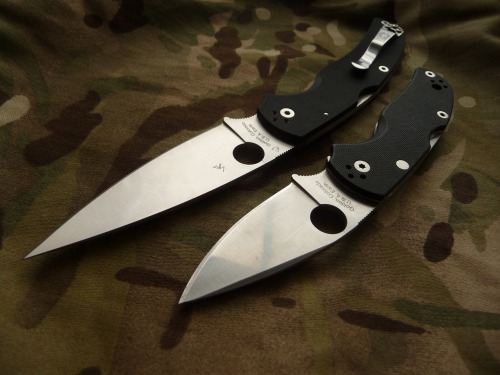 Native Chief V Native 5 . Size comparision for @spyderco knives  both in CPM steels , both in b