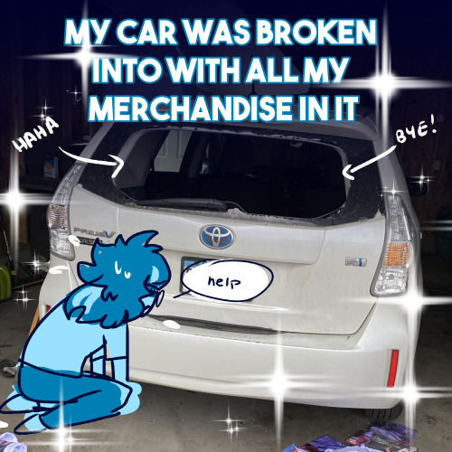 My Car Was Broken Into In Our Garage Last Night. All Of Mine And Mels Convention Merchandise, Display