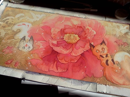 storyofthedoor: Fox Book Project continues. Lineart by Cinnasketches colors by me BIG FLOWER little 