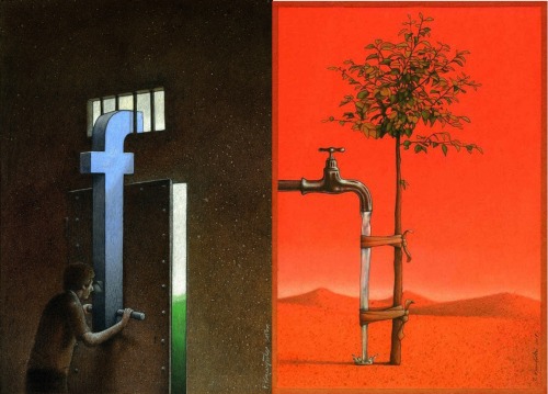 ftyrdesewder:  iterates:  cloudyskiesandcatharsis:  Brilliant Thought-Provoking Satirical Illustrations by Pawel Kuczynski  these are always excellent  Are you fking kidding like less than half of those even make sense 