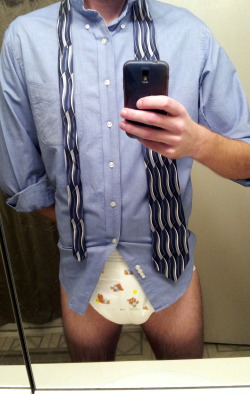 diaper-dares:  Getting dressed for the company