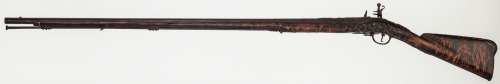 Flintlock fowling musket crafted by John Cookson, early 18th century.