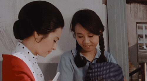 Jeon Gye-hyeon and Youn Yuh-jung in Woman on Fire (1971, dir. Kim Ki Young)