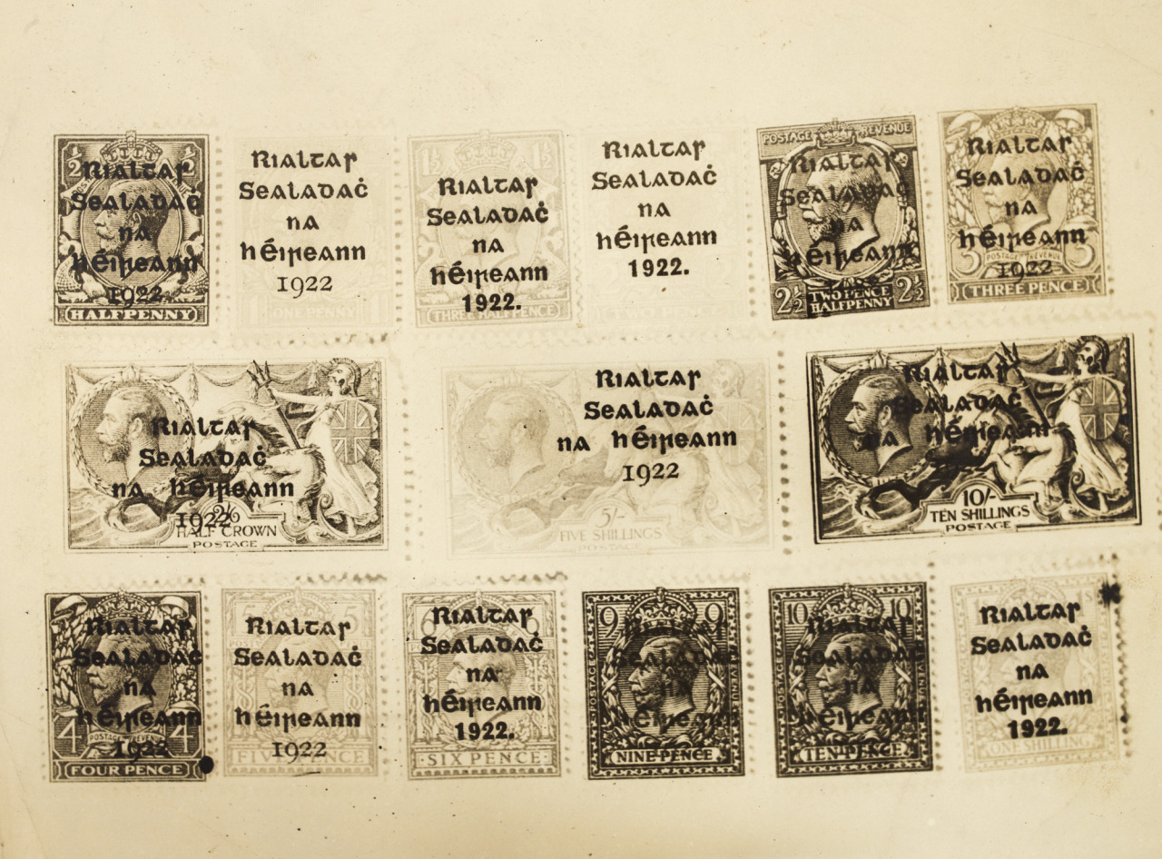 United Kingdom stamps overprinted by the newly-independent Irish Free State.