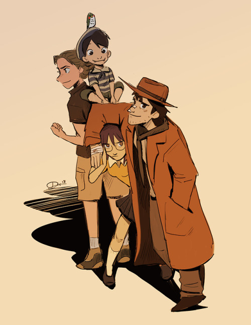 What does a detective without a partner and a father of three peculiar children do when he has to so