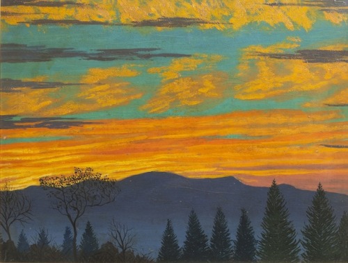 arsarteetlabore:Luigi Russolo -Tramonto 1946 