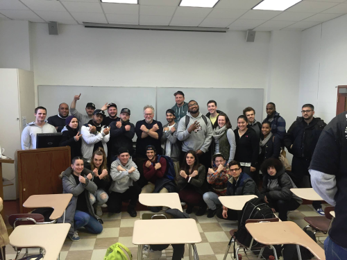 Fordham’s Mark Naison, a professor of African American history, recently hosted hip hop artists, Gan