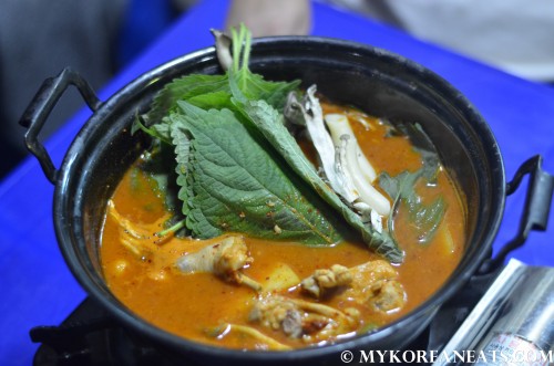 Dakbokkeumtang (Spicy Chicken Stew) at Hosu Jip (near Seoul Station). One of the better places for t